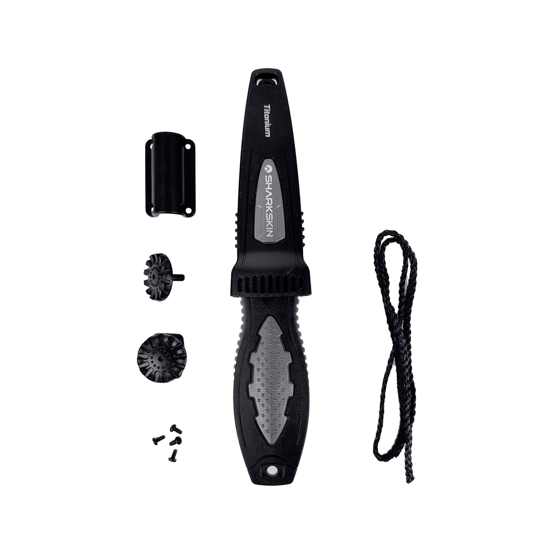 SHARKSKIN TITAN CUȚIT MIC CU TEACĂ DE BLOCARE CU ELIBERARE RAPIDĂ A PRESEI, BCD ȘI FURTUN DE MONTARE